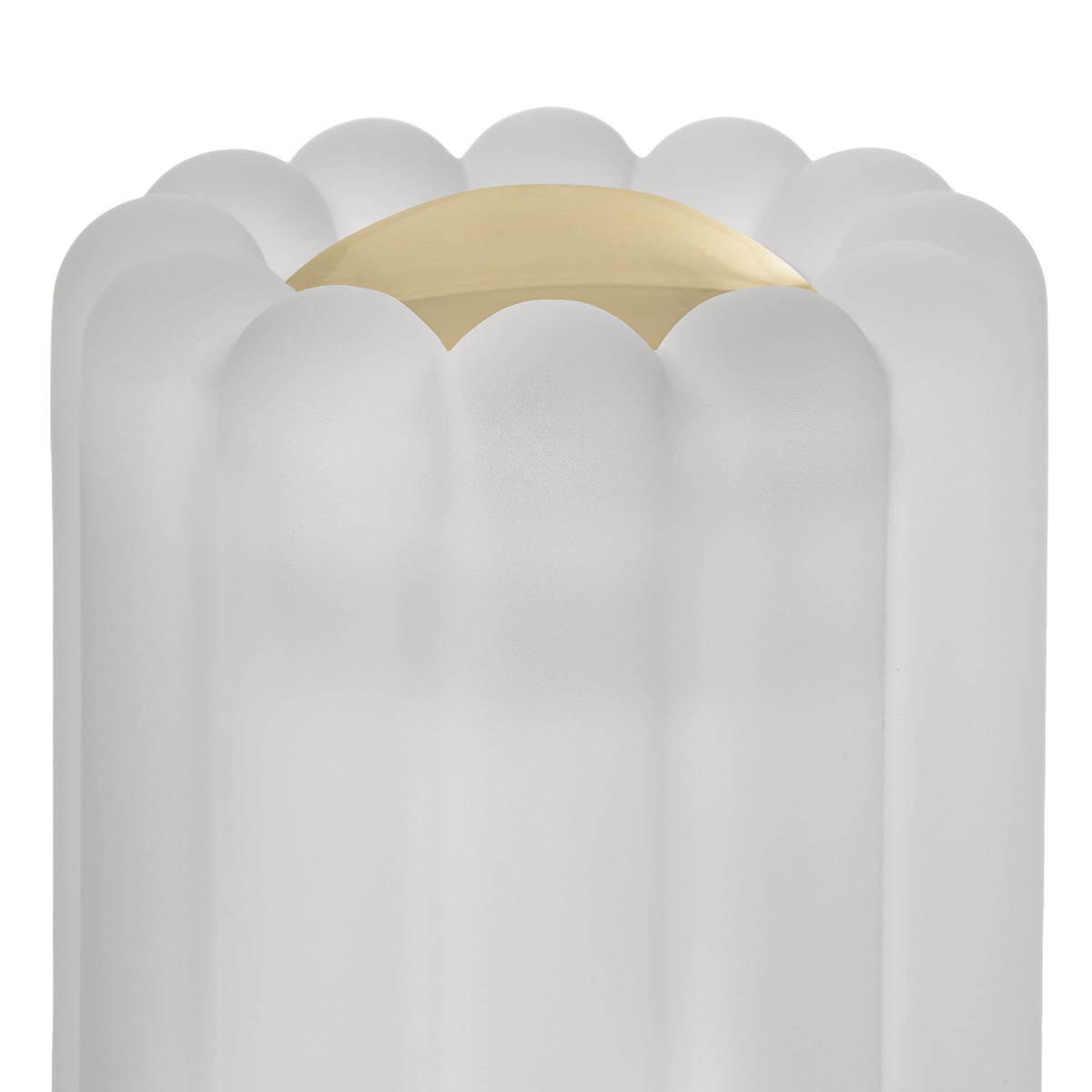 Tom Dixon Press Table Light in frosted glass with gold cap, alternate view