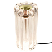 Tom Dixon Press Table Light in clear glass with gold cap