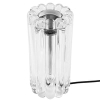 Tom Dixon Press Table Light in clear glass with silver cap, alternate view