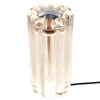 Tom Dixon Press Table Light in clear glass with silver cap