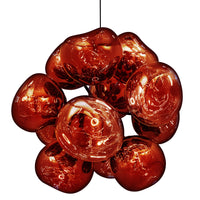 Tom Dixon Melt Burst Chandelier in copper, official additional white-background view