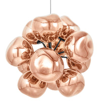 Tom Dixon Melt Burst Chandelier in copper, official alternate white-background view