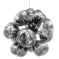 Tom Dixon Melt Burst Chandelier in silver, official additional white-background view