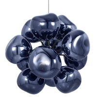 Tom Dixon Melt Burst Chandelier in smoke, official alternate white-background view