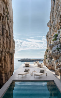 Tempo outdoor furniture lifestyle image by SKLD Studio, designed by La Mamba Studio