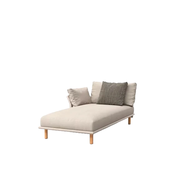 Tempo Right Chaise Longue chaise lounge by SKLD Studio, designed by La Mamba Studio