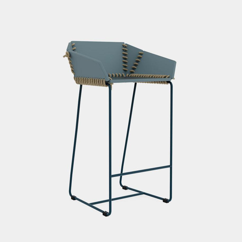 Textile Counter stool with backrest