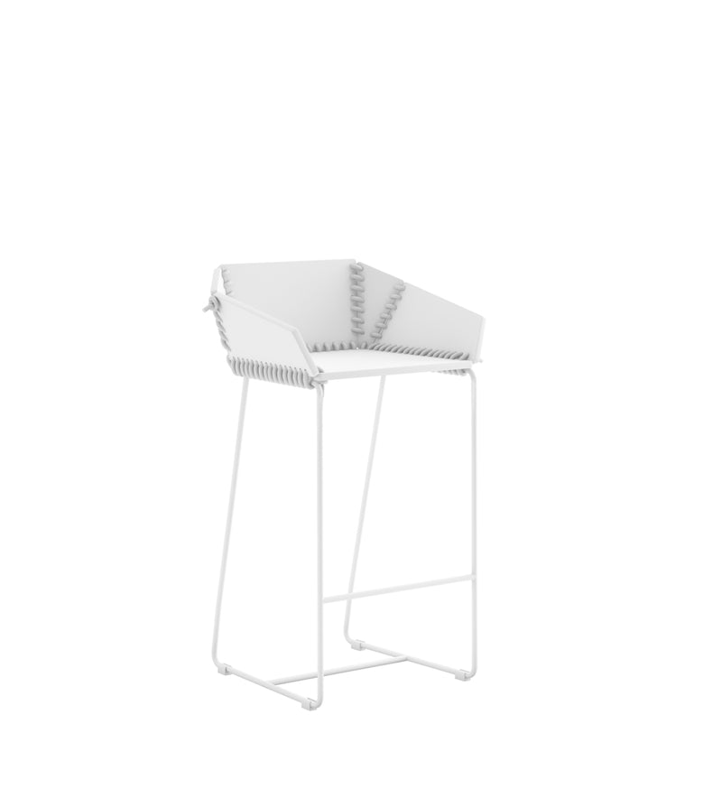 Textile Counter stool with backrest