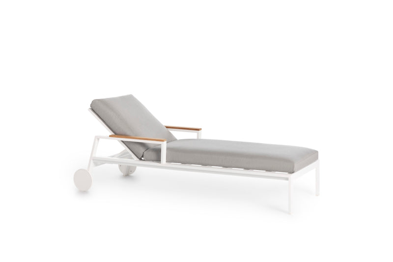 Timeless Chaise Lounge with arms and wheels