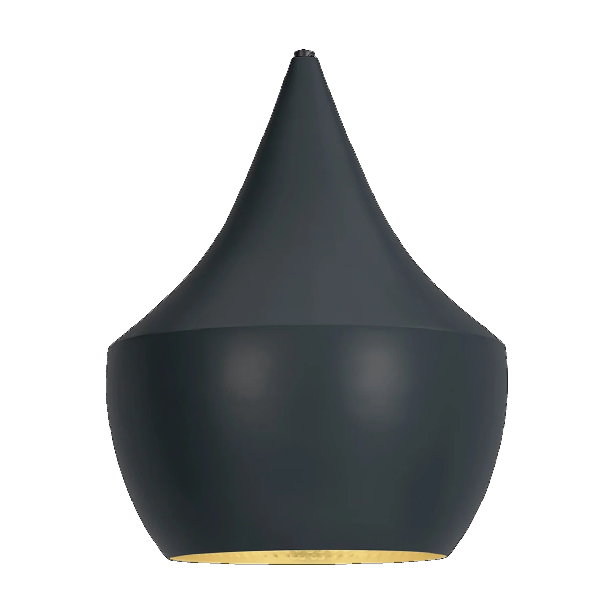 Beat Fat Pendant, Matt Black Brass by Tom Dixon