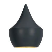 Beat Fat Pendant, Matt Black Brass by Tom Dixon
