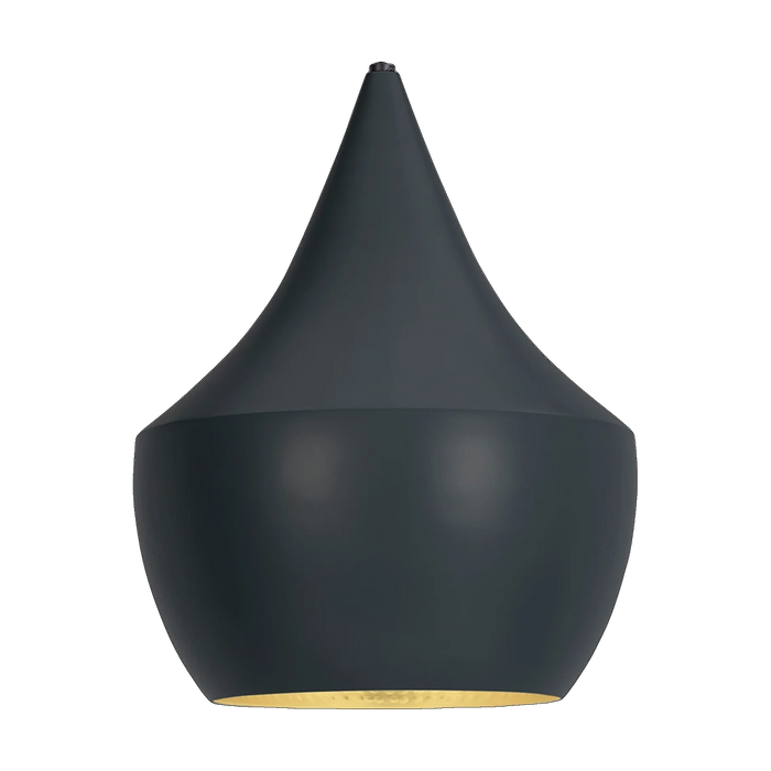Beat Fat Pendant, Matt Black Brass by Tom Dixon