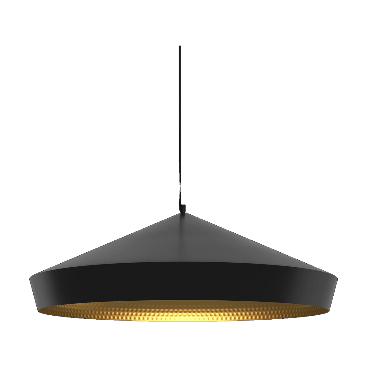Beat Flat Pendant, Matt Black Brass by Tom Dixon