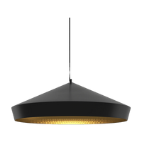 Beat Flat Pendant, Matt Black Brass by Tom Dixon
