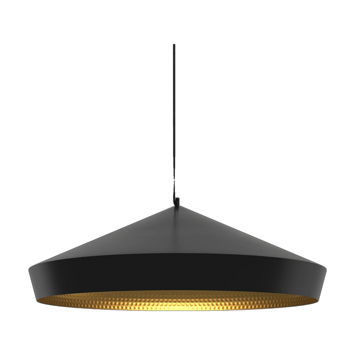 Beat Flat Pendant, Matt Black Brass by Tom Dixon