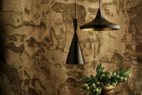 Tom Dixon Beat Flat and Tall Pendants in Matt Black Brass
