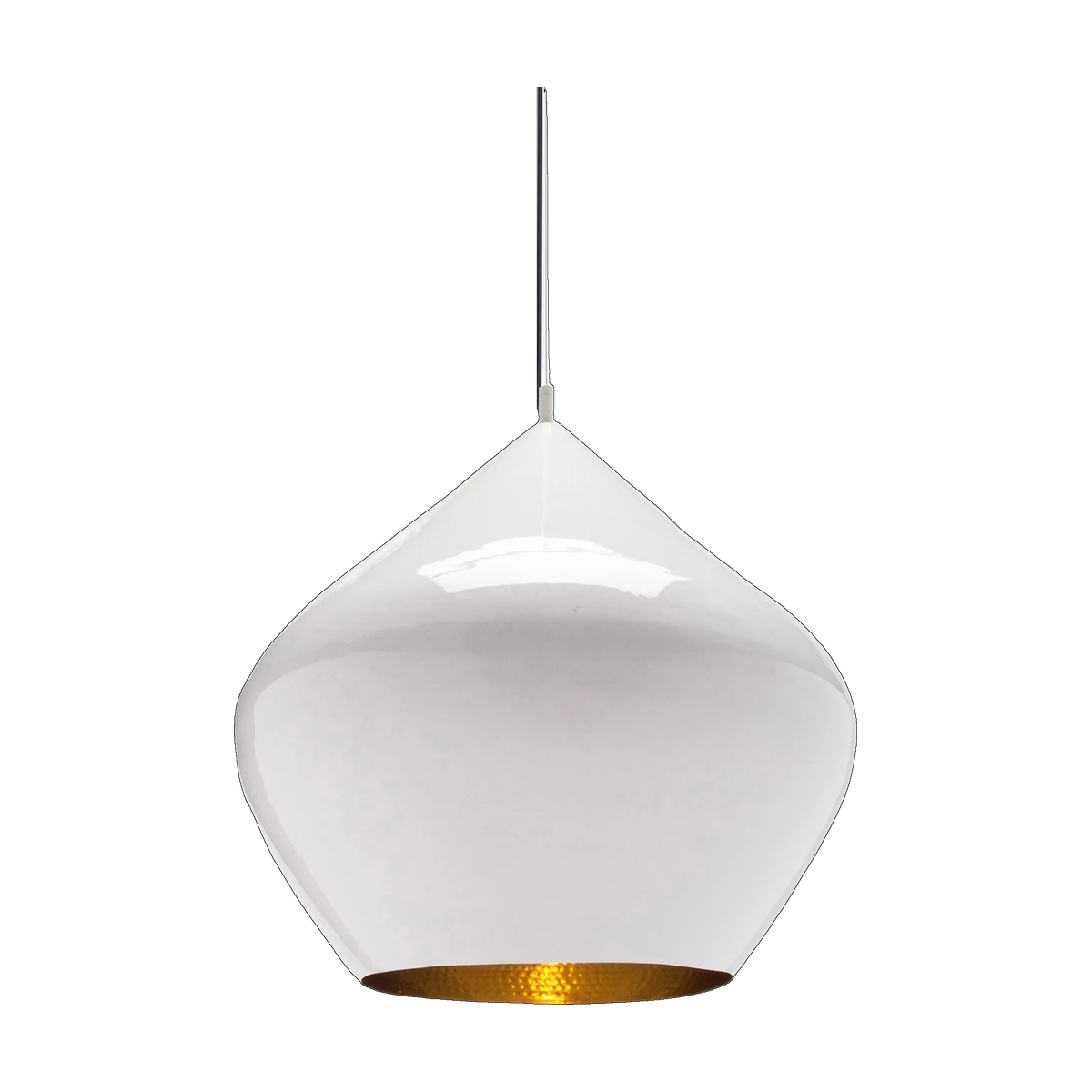 Beat Stout Pendant, White Painted Steel, UL Title 24 by Tom Dixon