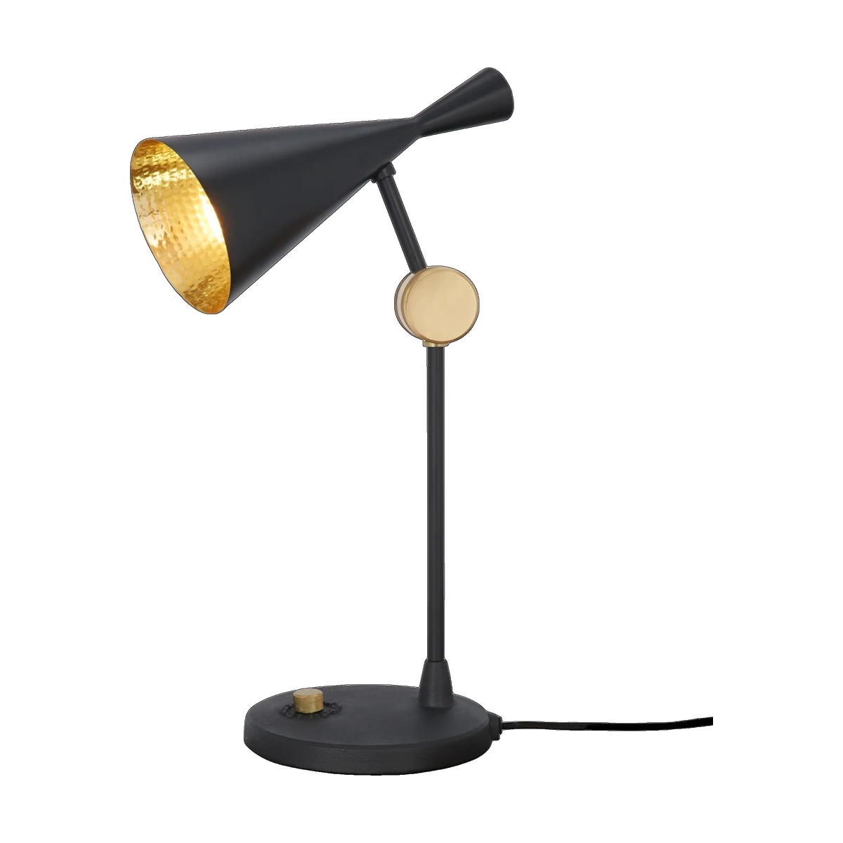 Tom Dixon Beat Table Light in black polished brass