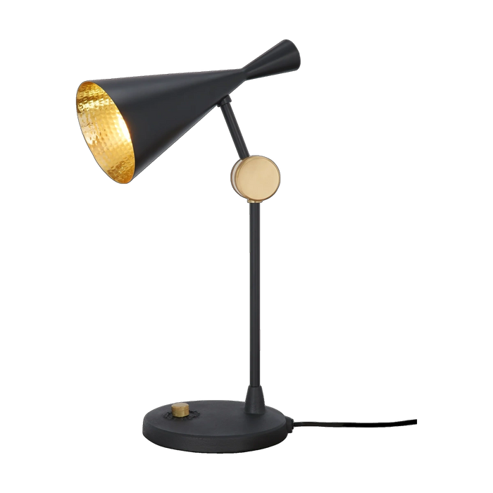 Tom Dixon Beat Table Light in black polished brass