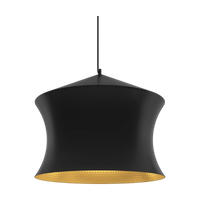 Beat Waist Pendant, Matt Black Brass by Tom Dixon