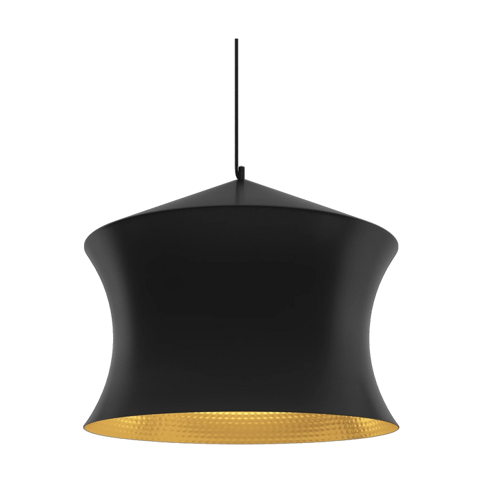 Beat Waist Pendant, Matt Black Brass by Tom Dixon