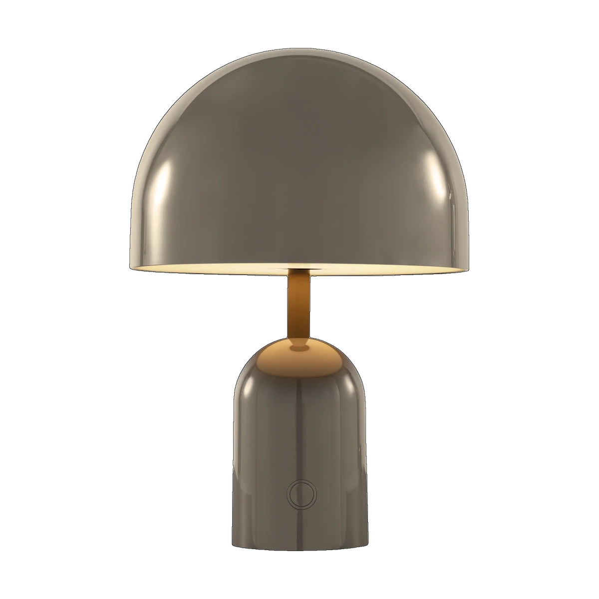 Bell Portable Light in High Gloss Taupe by Tom Dixon