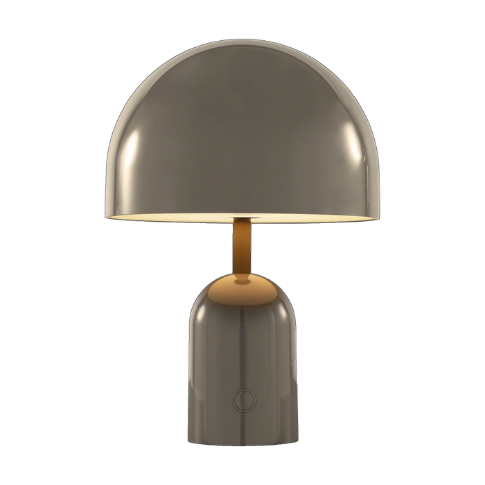 Bell Portable Light in High Gloss Taupe by Tom Dixon