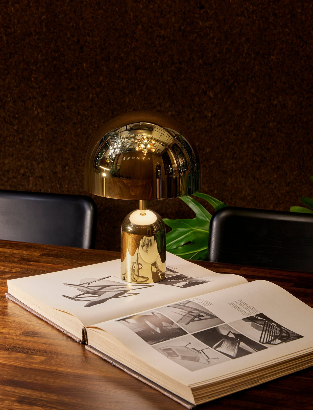 Bell Portable Light in Polished Gold by Tom Dixon