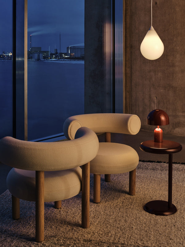 Bell Portable Light V2 in High Gloss Burgundy by Tom Dixon