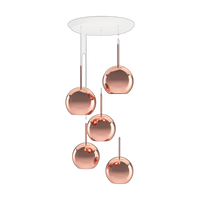 Copper Round Pendant System, Copper Polished Polycarbonate by Tom Dixon