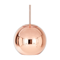Copper Small Round Pendant, Polished Copper by Tom Dixon