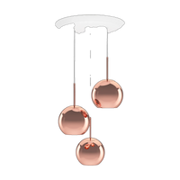 Copper Trio-Round Pendant System, Copper Polished Polycarbonate by Tom Dixon