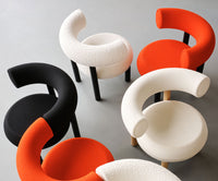 Tom Dixon Fat Bar Stool Polished Black Steel and Kvadrat Hallingdal 65 Grey 0116 lifestyle image 6