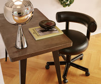 Tom Dixon Fat Counter Stool Brushed Natural Wood and Clay Royal Velvet lifestyle image 3