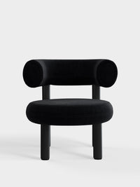 Fat Lounge Chair Black Wood Black Kvadrat Gentle Velvet