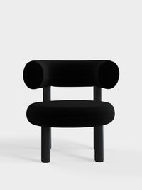 Fat Lounge Chair Black Wood Black Kvadrat Hero 2 Wool