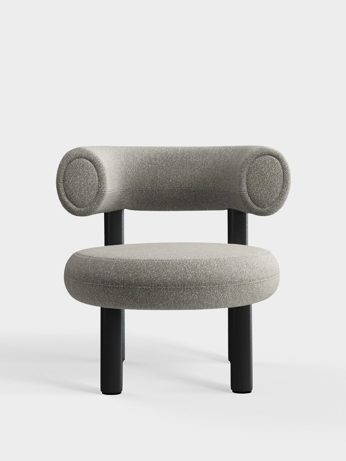 Fat Lounge Chair Black Wood Clay Alpine Boucle