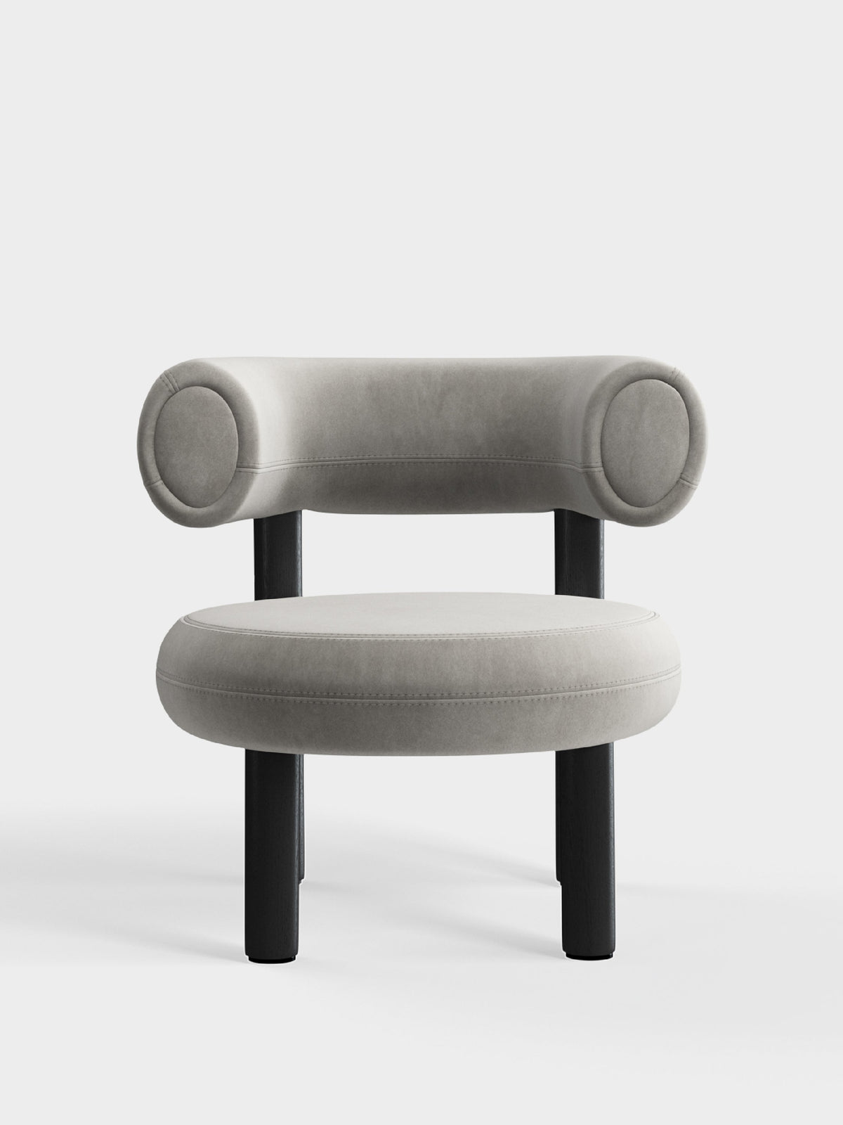 Fat Lounge Chair Black Wood Clay Royal Velvet