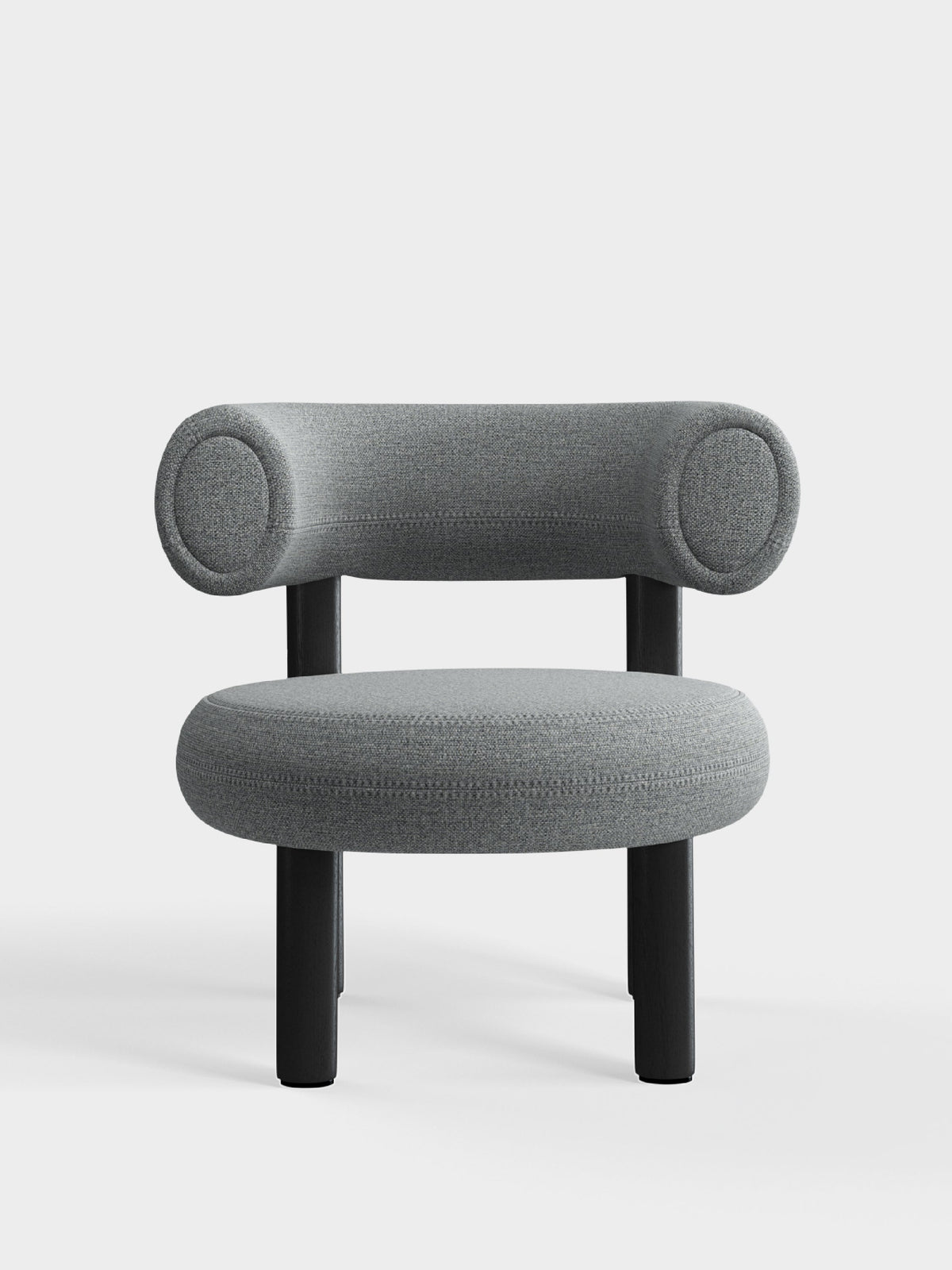Fat Lounge Chair Black Wood Mid Grey Kvadrat Hallingdal 65