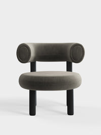 Fat Lounge Chair Black Wood Niagara Royal Velvet
