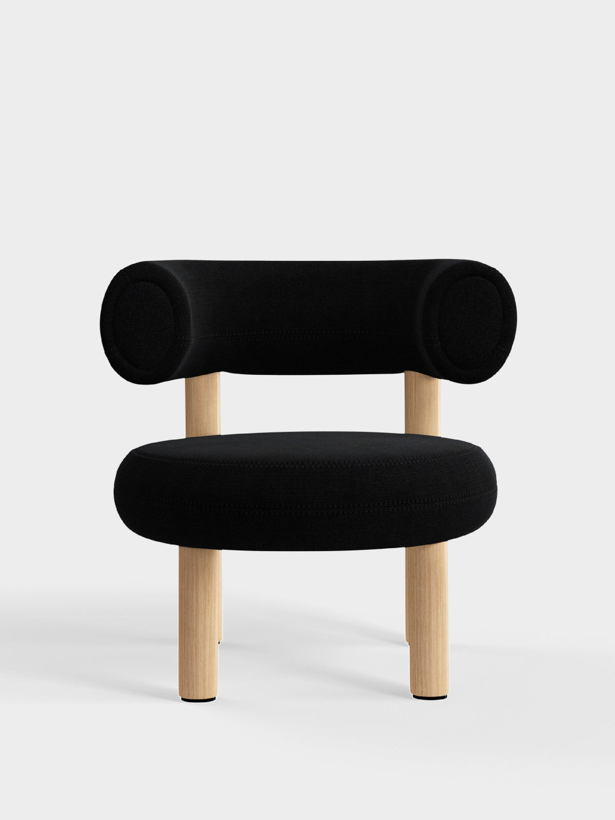 Fat Lounge Chair Brushed Natural Wood Black Kvadrat Hallingdal 65