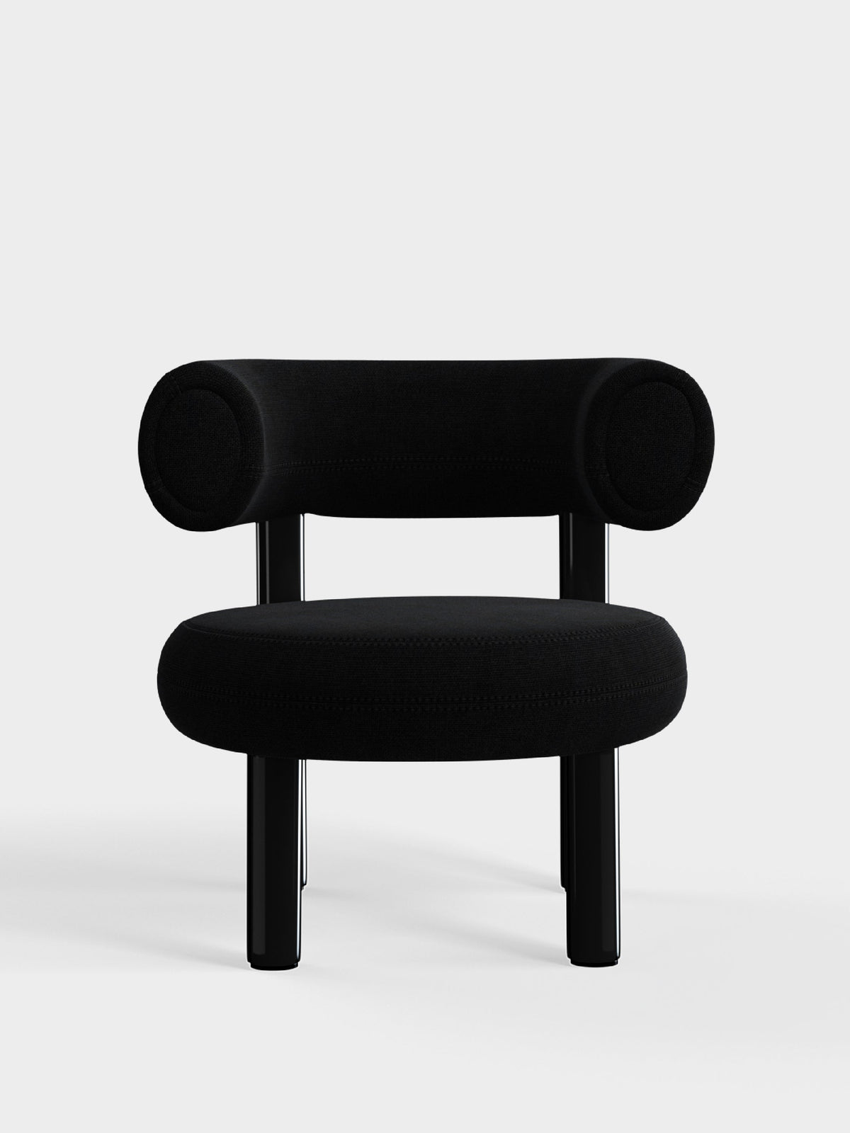 Fat Lounge Chair Polished Black Steel Black Kvadrat Hallingdal 65
