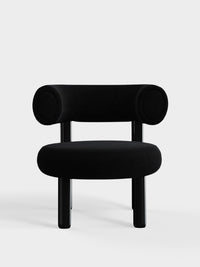 Fat Lounge Chair Polished Black Steel Black Kvadrat Hallingdal 65