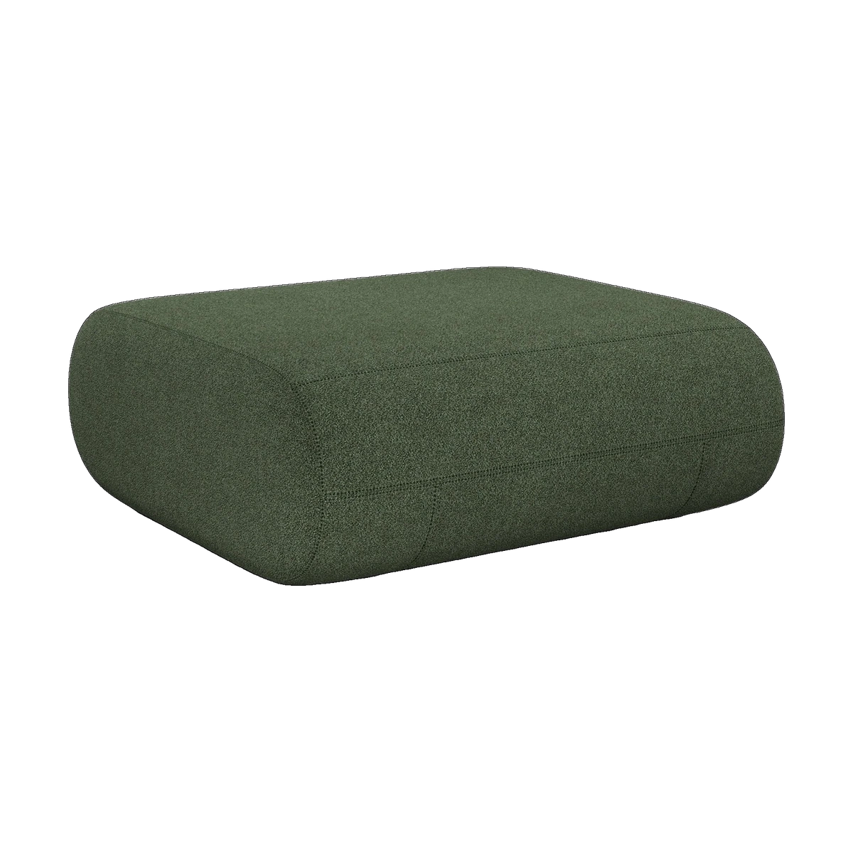 Tom Dixon Fat Ottoman in Forest Alpine Boucle