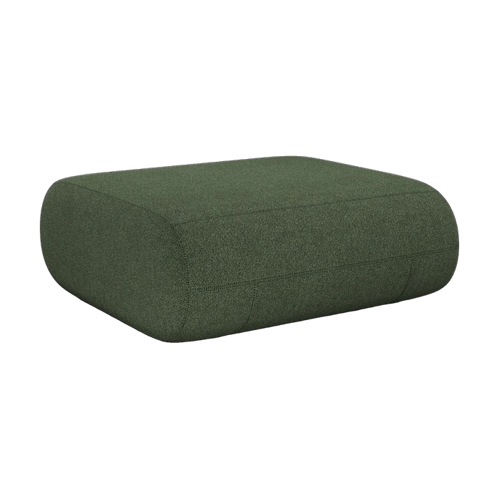 Tom Dixon Fat Ottoman in Forest Alpine Boucle
