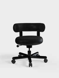 Tom Dixon Fat Work Chair Black Leather