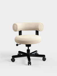 Tom Dixon Fat Work Chair Bright White Kvadrat Hallingdal 65 Wool Blend