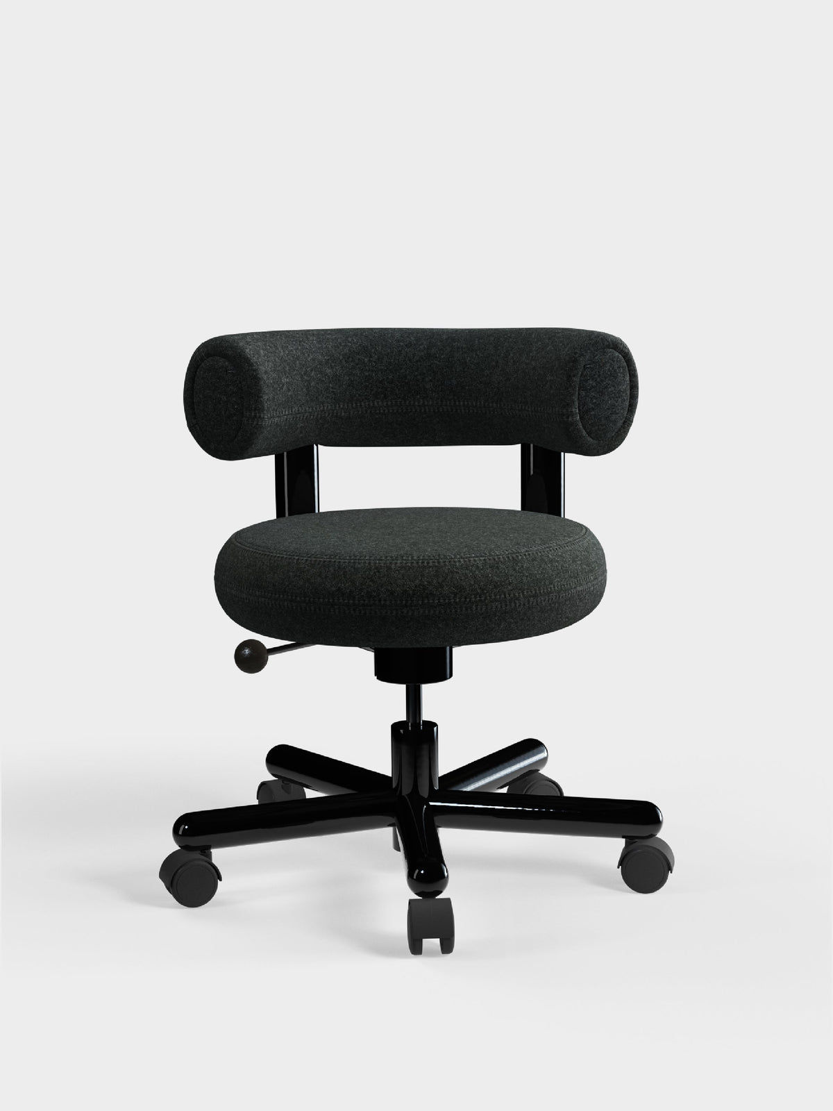 Tom Dixon Fat Work Chair Dark Grey Kvadrat Divina Melange Wool