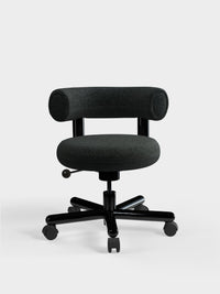 Tom Dixon Fat Work Chair Dark Grey Kvadrat Divina Melange Wool