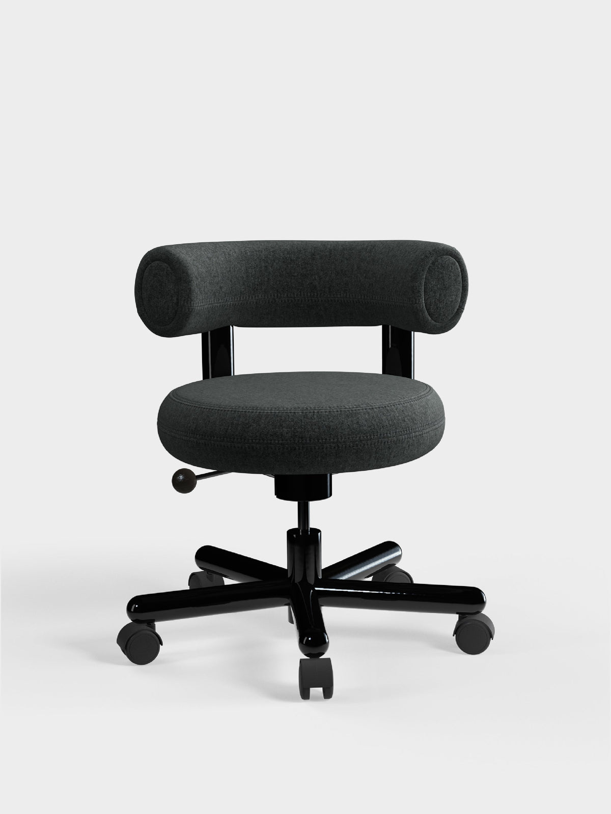 Tom Dixon Fat Work Chair Dark Grey Kvadrat Melange Nap Wool